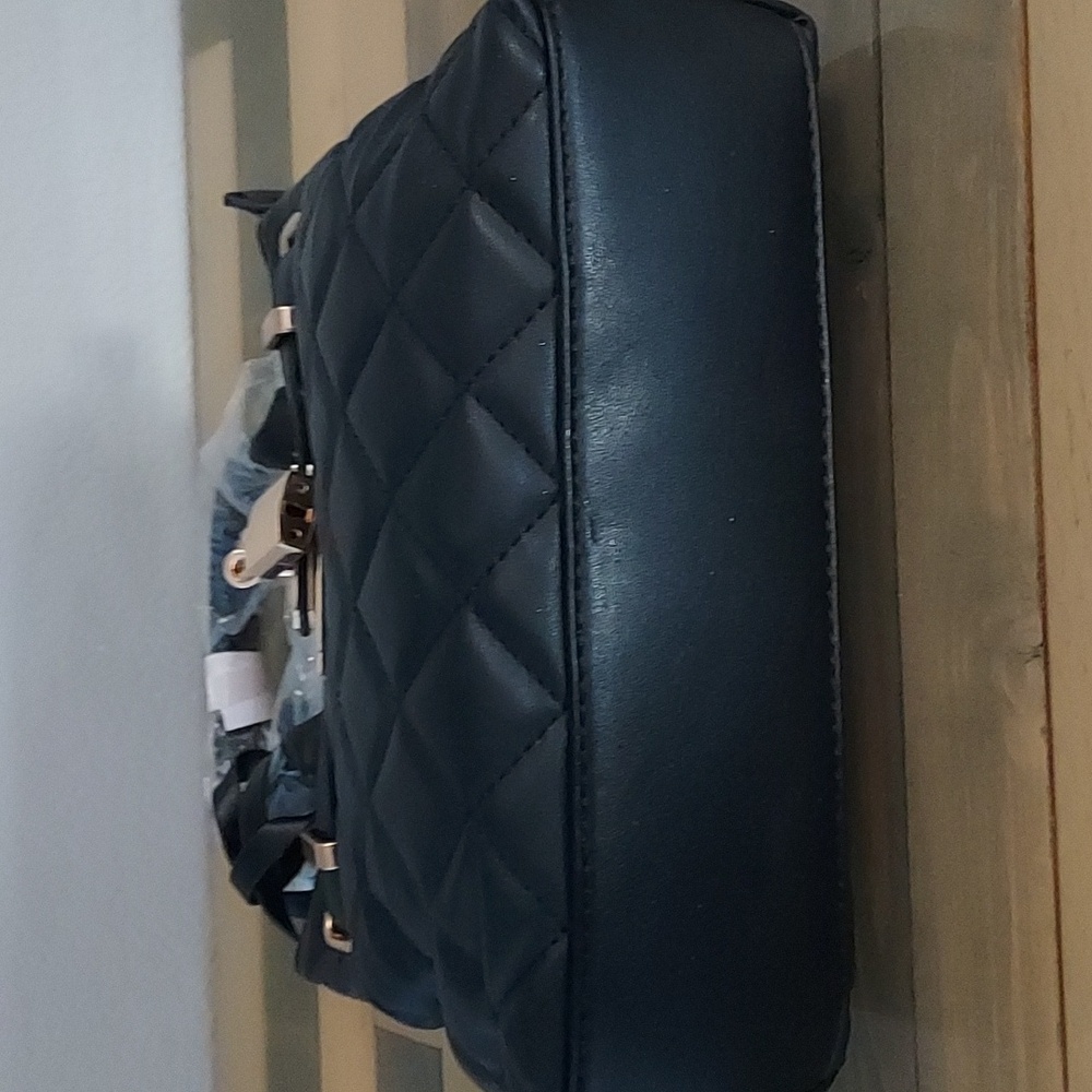 Badgley Mischka Black Quilted Tote - Picture 5 of 5